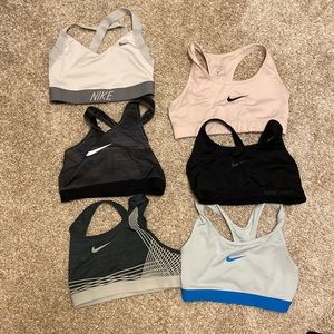 Bundle of 6 Nike sports bras